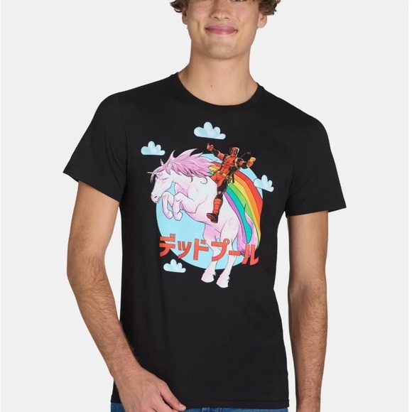 Deadpool Unicorn Men’s & Big Men's Graphic Tee Shirt - Picture 2 of 6